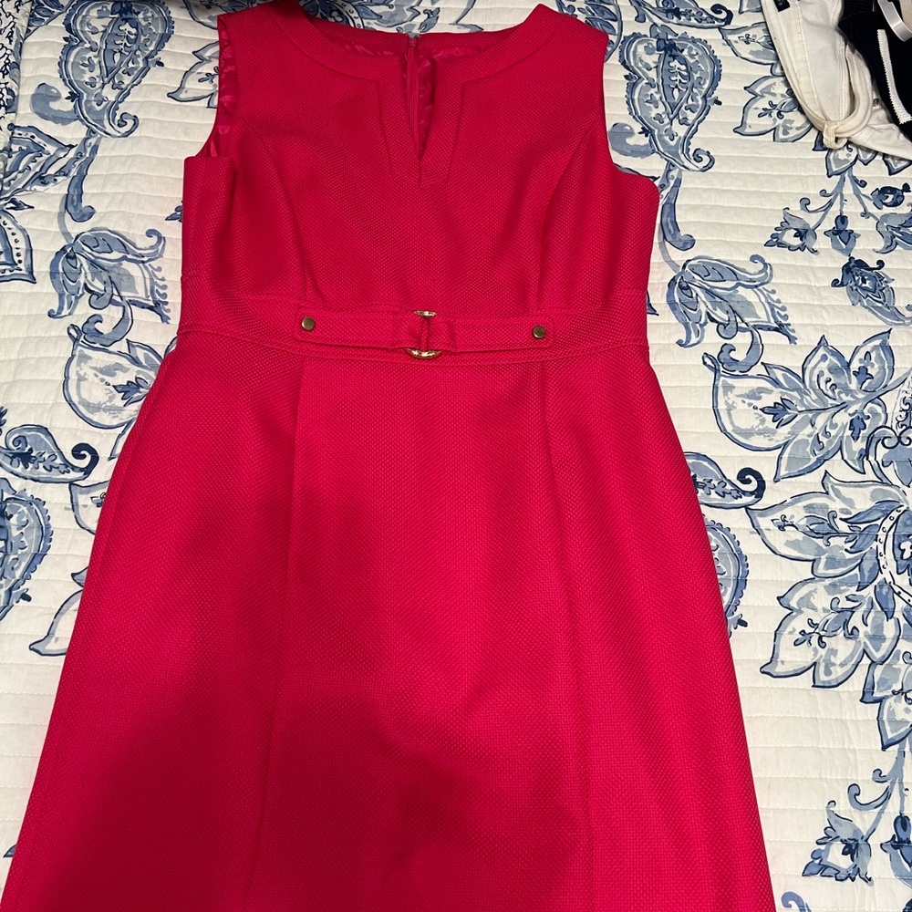 Tahari NWOT Hot Pink Dress 14